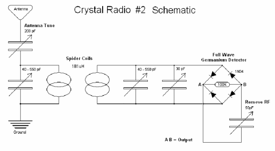 Crystal Radio Schematic