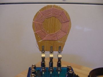 Detailed view of the litz wire coil